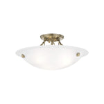 3-light flush mount lamp glass antique ceiling light alloy steel lightweight ceiling lights