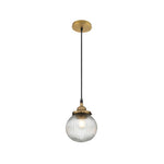 1-Light kitchen hanging pendant glass metal vintage light fixture antique small lamp