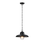 12 inch hanging light fixture bubble glass iron exterior pendant black farmhouse lantern