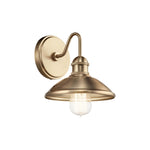 1 Light light bulb metal light fixture champagne bronze wall sconces