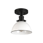 1 light ceiling lighting alloy steel ceiling lamp fixture matte black flush mount