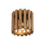 Farmhouse bulb light metal wood kitchen light brown ceiling light