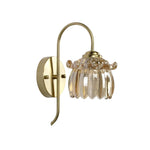 2 Pack light bulb tulip gold wall sconce polyester wall light