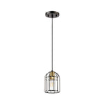 Modern kitchen island glass pendant light black gold hanging chandelier
