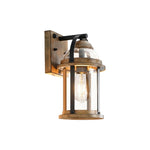 1 Pack lamp fixtures glass wall sconce wood brown lighting fixtures