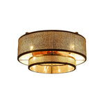 4-Light ceiling light rattan light fixture gold coffee ceiling lamp