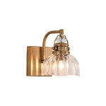 1-light light bulb light metal glass wall light gold brass wall sconce