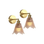 2 pack wall light metal glass light fixture gold wall sconce