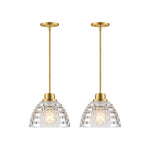 2 Pack bulbs light gold light fixtures glass, metal pendant light
