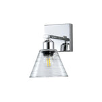 1-Light wall light glass light bulbs nickel lighting fixtures