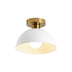 10 inch porch light metal semi flush white gold ceiling lamp