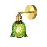 E26 Socket light bulb tulip green wall sconce glass wall lights