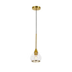 1-light pendant light cast glass kitchen island gold ceiling light