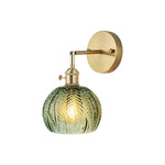Adjustable wall sconce light glass metal indoor wall light gold green sconce wall lighting