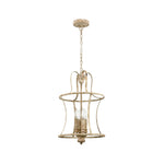4-light farmhouse chandelier metal lantern pendant distressed white hanging light