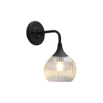 Clear shade lighting bulbs glass vanity sconces black wall lighting