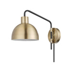 1 Light plug in sconce brass, dimitri wall lighting metal bedroom wall lighting