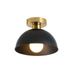 1 light kitchen island fixture metal ceiling light gold black semi flush mount light