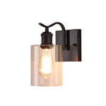 Industrial wall sconce black wall light glass, metal light fixture