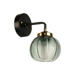 E26 light bulb green light fixtures glass, metal wall sconce