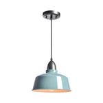 Macaron color farmhouse light metal pendant for light dark gray blue kitchen light