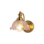 Vintage wall lamps glass vanity light Amber brass hallway light