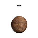 19.65” Light bulb coffee light fixture metal, rattan hallway light