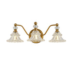 3  Light bathroom lighting brass vanity light glass, metal light wall sconce