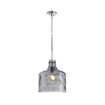 Modern pendant light glass kitchen island gray chrome hanging lamp