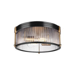 2-light flush mount light metal glass ceiling lamp black gold ceiling light