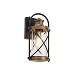 Farmhouse exterior lamps ‎glass metal vintage light wood grain lights fixtures