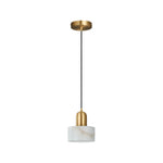 1-Pack kitchen island light brass marble pendant lamp blak gold hanging fixtures