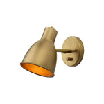 Adjustable light bulb metal wall sconce gold light fixture