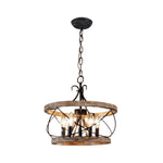 5 light dining light iron wood modern shade of lights black gray dining room table light