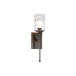 1 Light wall sconce glass iron sconce light dark bronze vanity light