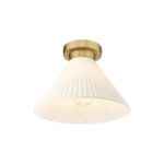 11 Inch modern ceiling light metal glass semi flush mount gold kitchen lamp