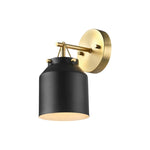 Industrial wall sconce iron light inside wall black Sacha wall lighting