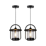 2 pack light bulb glass metal light fixtures black Island light