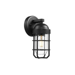 1-light light fixture metal light bulb black wall light