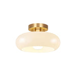 11 inch flush mount lamp glass metal light fixture gold ceiling light