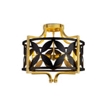 4-Light light fixture metal ceiling light black gold ceiling lamp