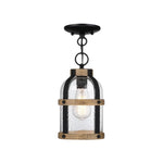 Led hanging lights metal glass kitchen light black  wood Bubble Glass Light