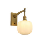 Vintage wall sconce metal glass light bulb gold brass light fixture