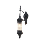 1 Pack wall sconce black wall lightingglass, iron bedroom wall light