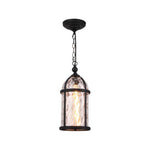 18 Inch porch pendant lighting glass exterior lantern black hanging light