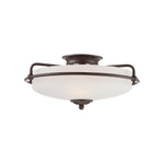 3-Light flush mount alloy steel light fixture light bronze ceiling lighting