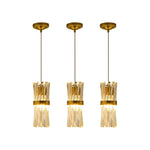 3 Pack bathroom lighting gold pendant light Crystal, metal island lighting