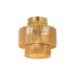 Modern led light glass metal dining light brown ceiling light