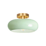 1 light hallway lighting fixture glass metal gold metal ceiling lamp milk green bulb light