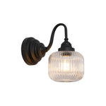 Industrial light bulb glass metal sconce light black vanity light
